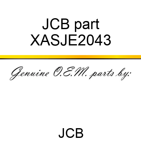 JCB part XASJE2043