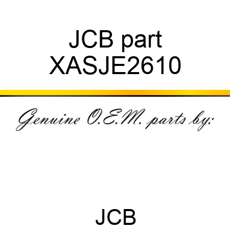 JCB part XASJE2610