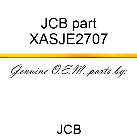 JCB part XASJE2707