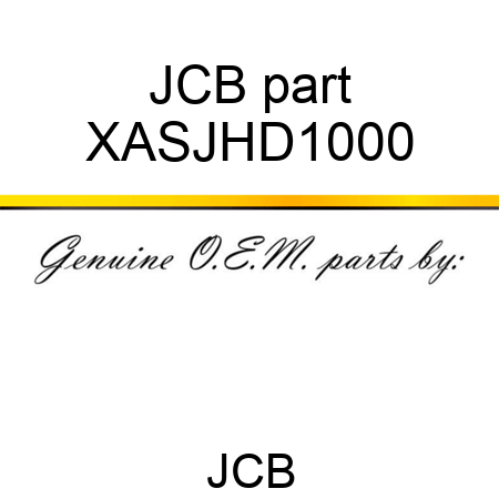 JCB part XASJHD1000