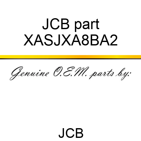 JCB part XASJXA8BA2