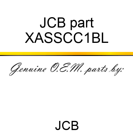 JCB part XASSCC1BL