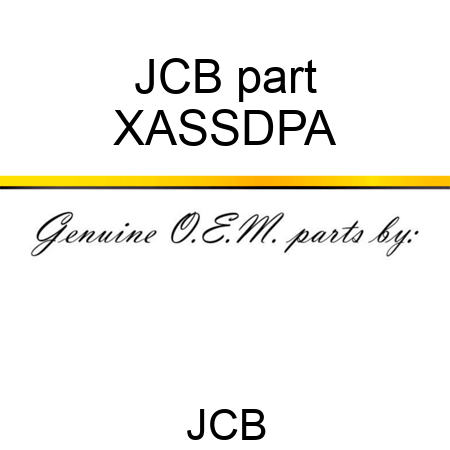 JCB part XASSDPA