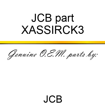 JCB part XASSIRCK3