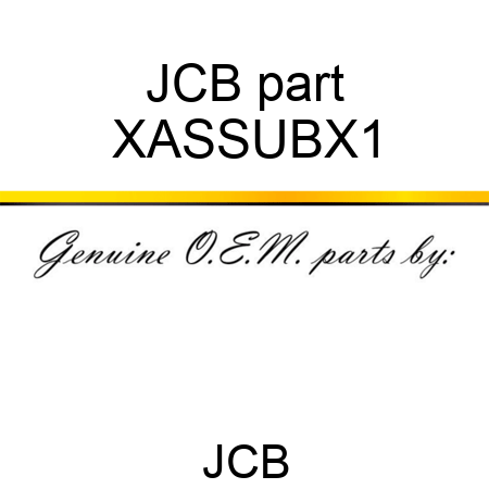 JCB part XASSUBX1