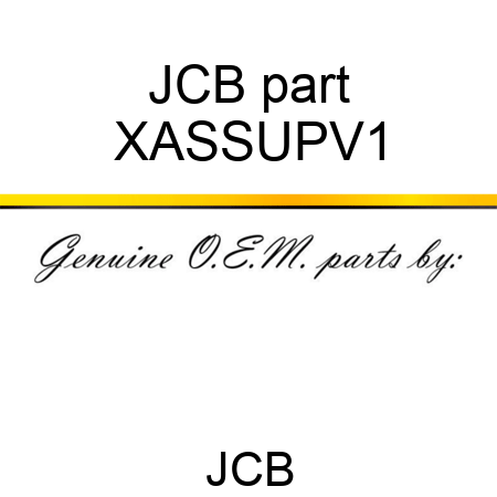 JCB part XASSUPV1