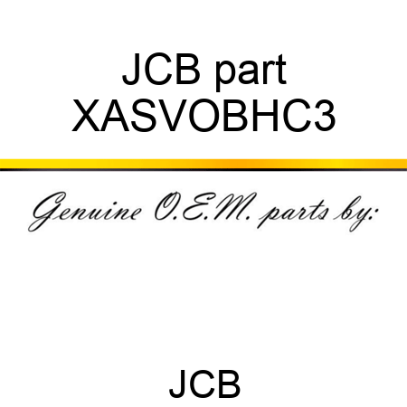 JCB part XASVOBHC3