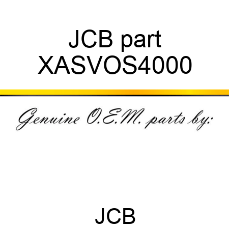 JCB part XASVOS4000