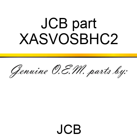 JCB part XASVOSBHC2