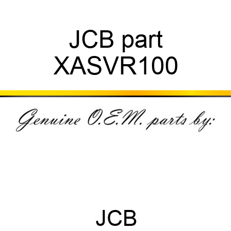 JCB part XASVR100