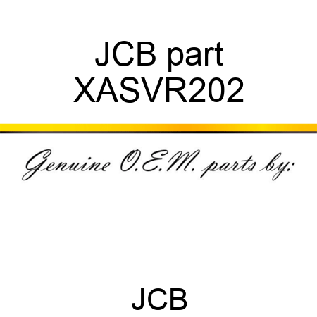 JCB part XASVR202