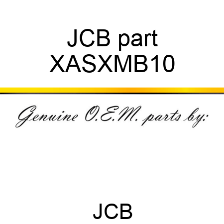 JCB part XASXMB10