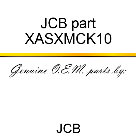 JCB part XASXMCK10