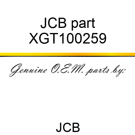 JCB part XGT100259