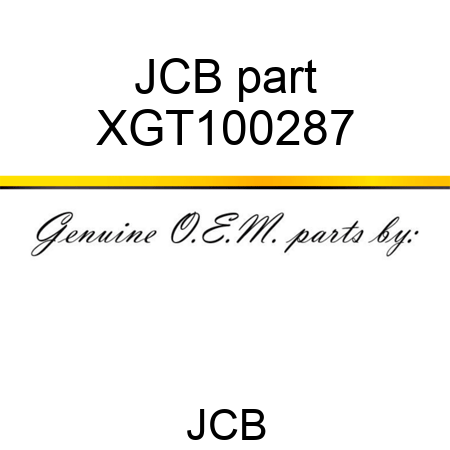 JCB part XGT100287