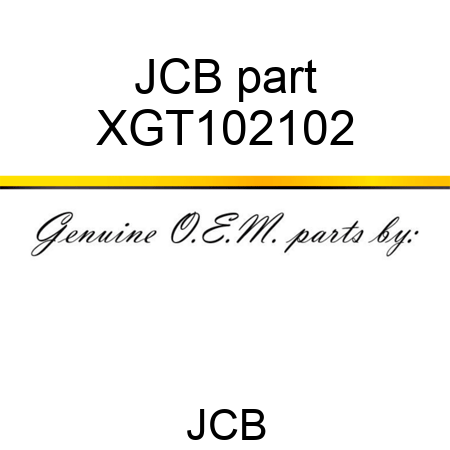 JCB part XGT102102