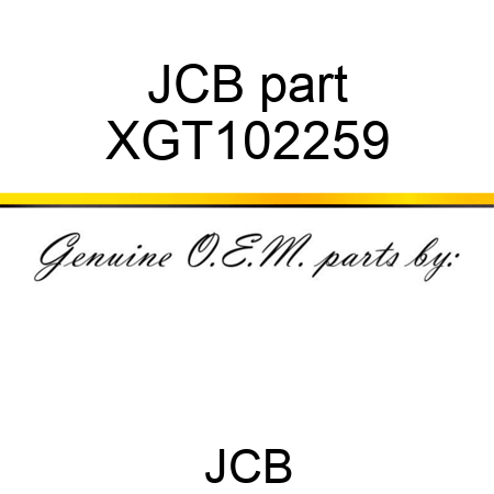 JCB part XGT102259