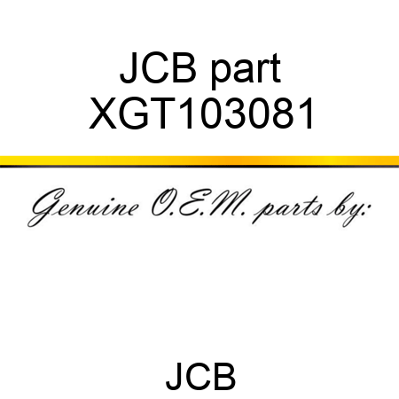 JCB part XGT103081