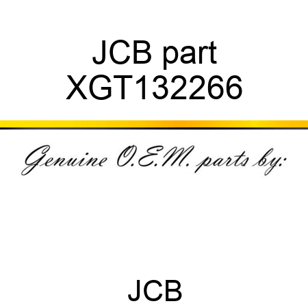 JCB part XGT132266