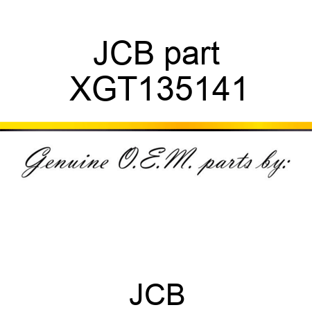 JCB part XGT135141