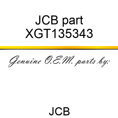 JCB part XGT135343