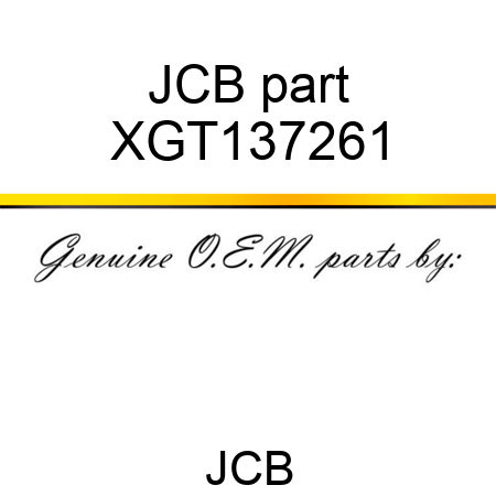 JCB part XGT137261