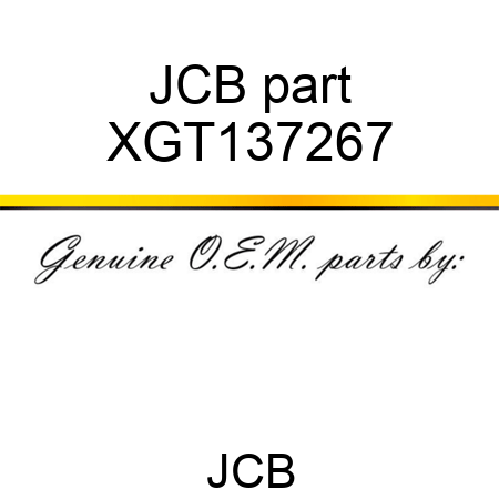 JCB part XGT137267