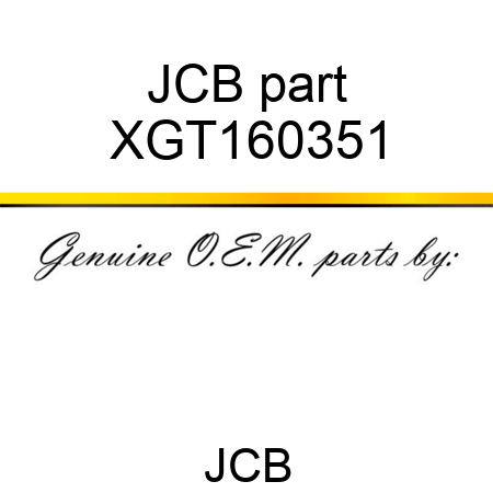 JCB part XGT160351