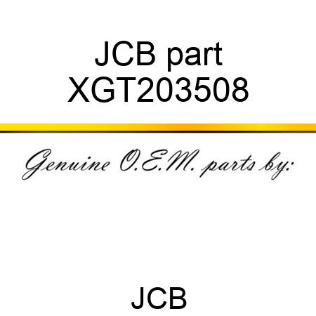 JCB part XGT203508