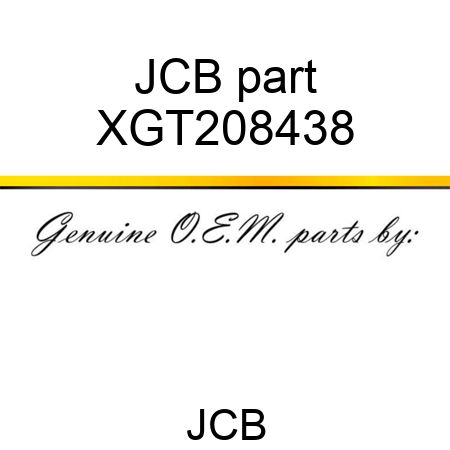 JCB part XGT208438