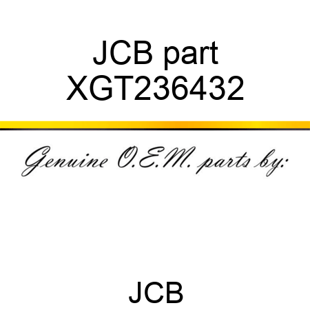 JCB part XGT236432