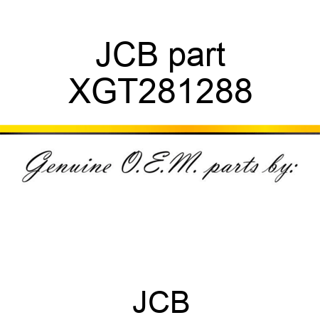 JCB part XGT281288