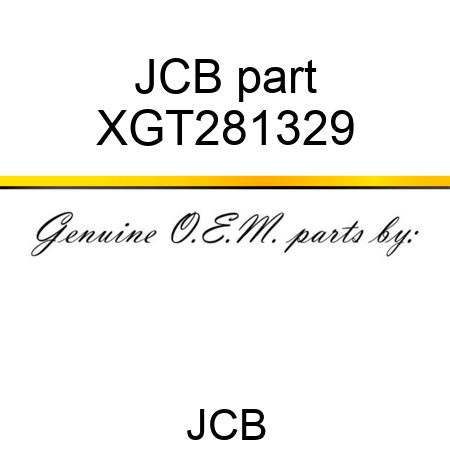 JCB part XGT281329