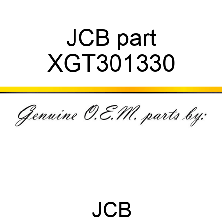 JCB part XGT301330