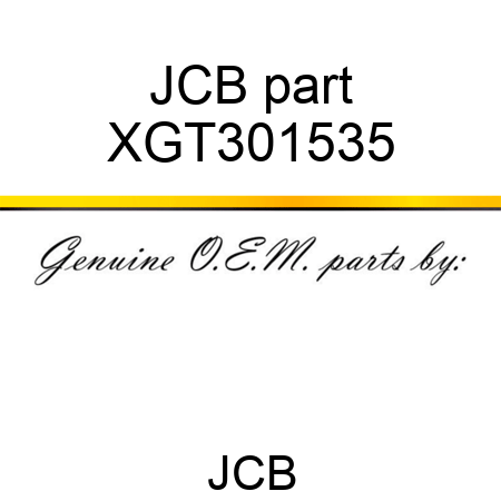 JCB part XGT301535