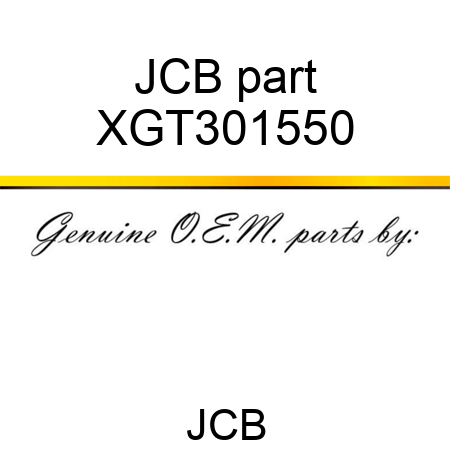 JCB part XGT301550