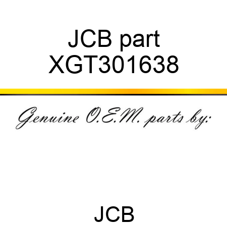 JCB part XGT301638