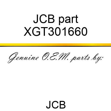 JCB part XGT301660