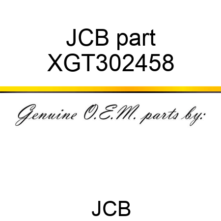 JCB part XGT302458