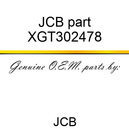 JCB part XGT302478