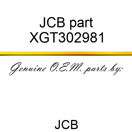 JCB part XGT302981