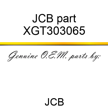 JCB part XGT303065