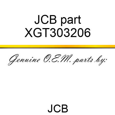 JCB part XGT303206