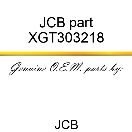 JCB part XGT303218