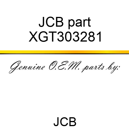 JCB part XGT303281