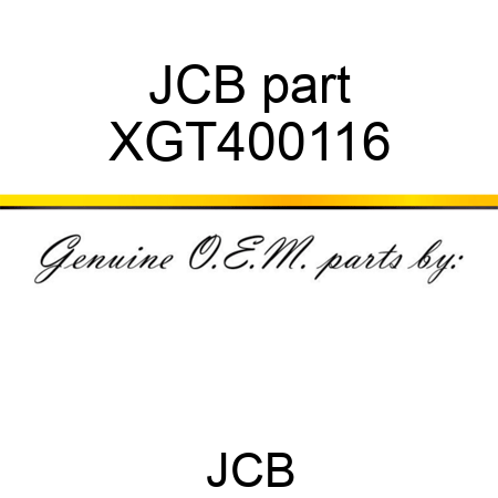 JCB part XGT400116