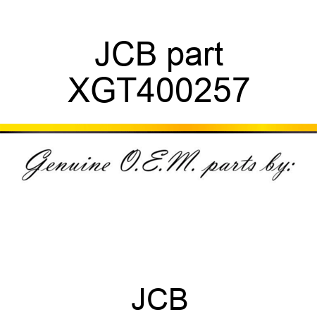 JCB part XGT400257