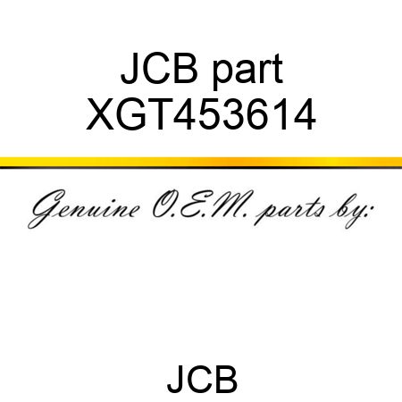 JCB part XGT453614