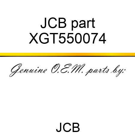 JCB part XGT550074