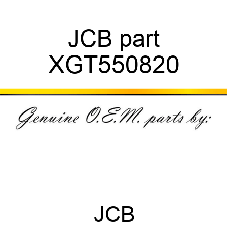 JCB part XGT550820